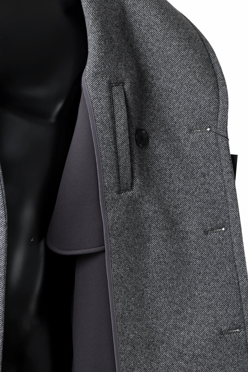 画像をギャラリービューアに読み込む, TARO HORIUCHI / th products Marine Over Coat / active setter tweed knit (gray)