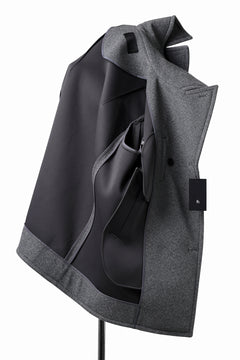 画像をギャラリービューアに読み込む, TARO HORIUCHI / th products Marine Over Coat / active setter tweed knit (gray)