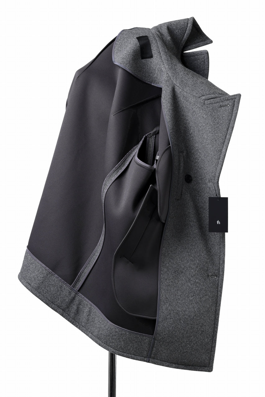 画像をギャラリービューアに読み込む, TARO HORIUCHI / th products Marine Over Coat / active setter tweed knit (gray)