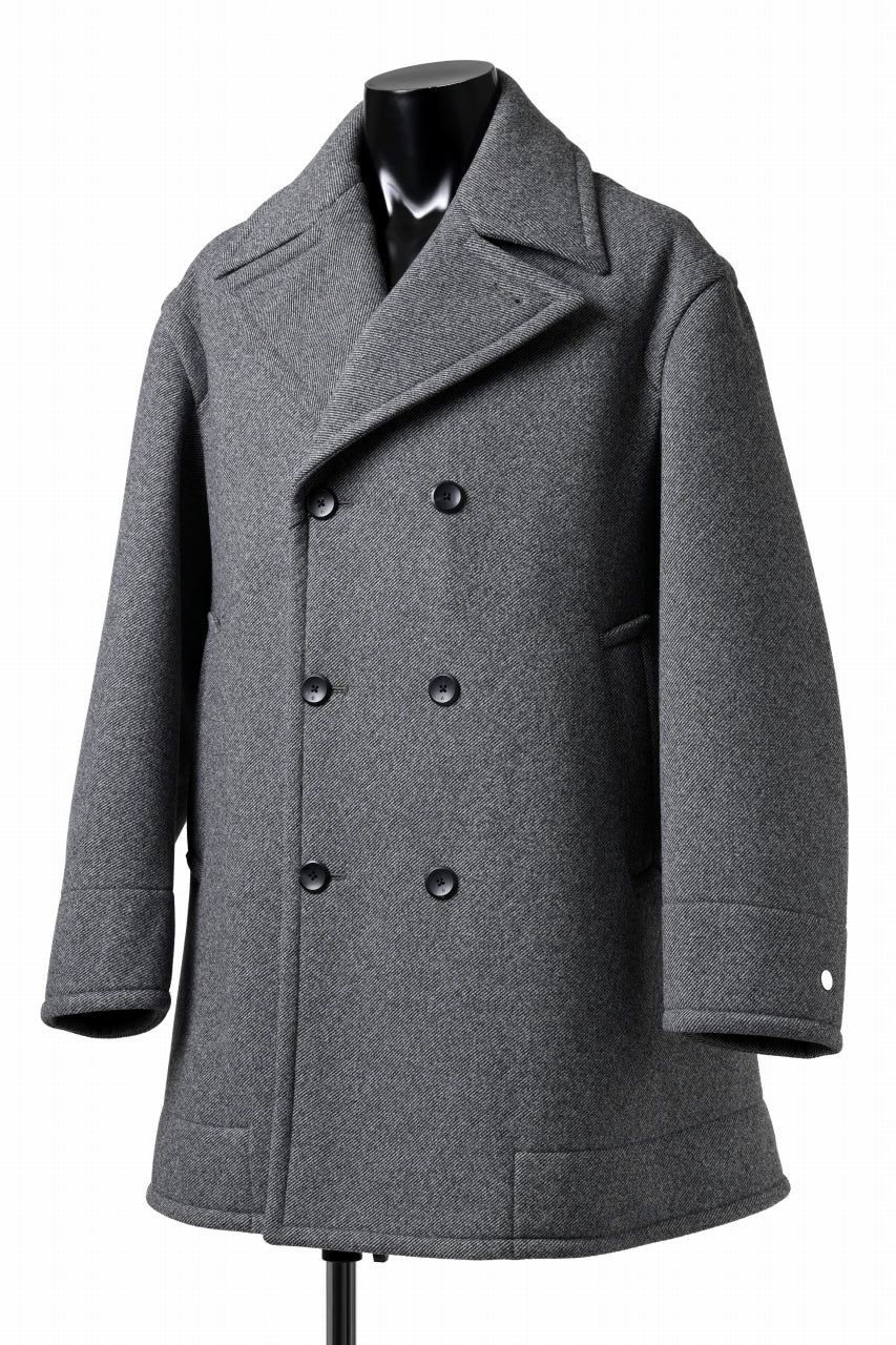 画像をギャラリービューアに読み込む, TARO HORIUCHI / th products Marine Over Coat / active setter tweed knit (gray)