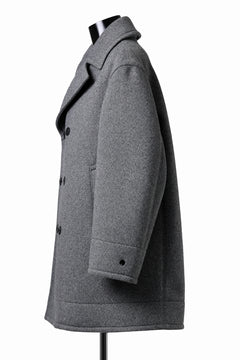 画像をギャラリービューアに読み込む, TARO HORIUCHI / th products Marine Over Coat / active setter tweed knit (gray)