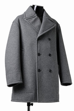 画像をギャラリービューアに読み込む, TARO HORIUCHI / th products Marine Over Coat / active setter tweed knit (gray)