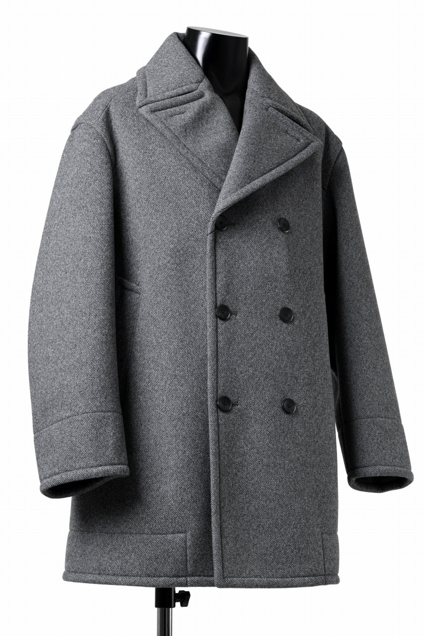 画像をギャラリービューアに読み込む, TARO HORIUCHI / th products Marine Over Coat / active setter tweed knit (gray)