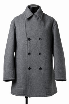 画像をギャラリービューアに読み込む, TARO HORIUCHI / th products Marine Over Coat / active setter tweed knit (gray)