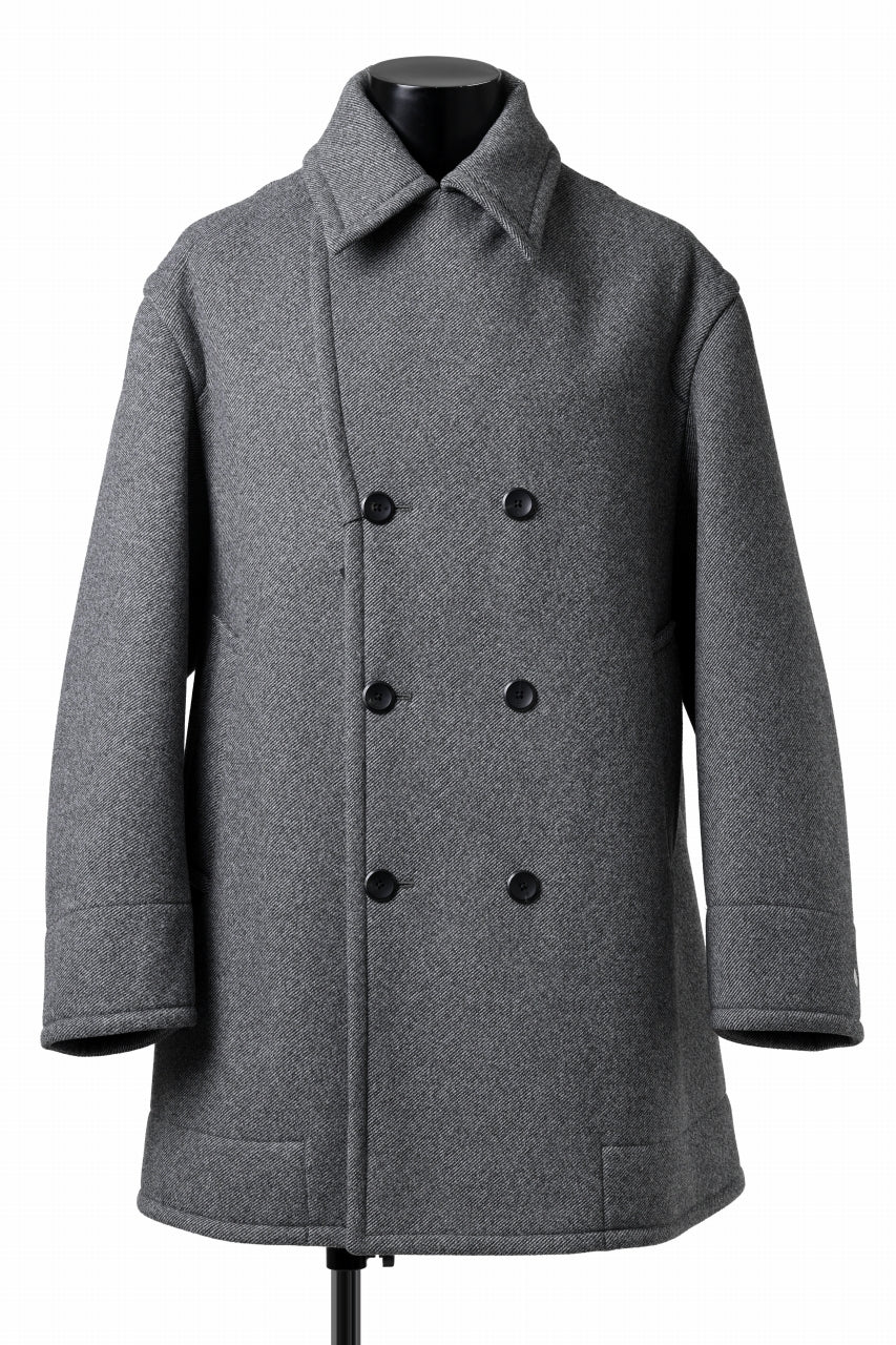 画像をギャラリービューアに読み込む, TARO HORIUCHI / th products Marine Over Coat / active setter tweed knit (gray)