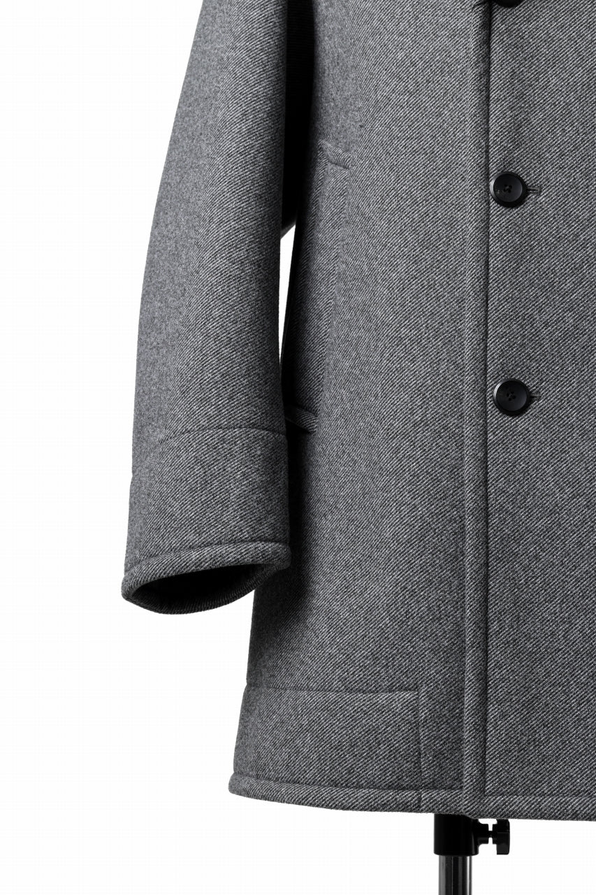 画像をギャラリービューアに読み込む, TARO HORIUCHI / th products Marine Over Coat / active setter tweed knit (gray)