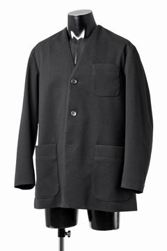 画像をギャラリービューアに読み込む, TARO HORIUCHI / th products Collarless Jacket / active setter tweed knit (black)