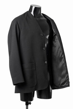 画像をギャラリービューアに読み込む, TARO HORIUCHI / th products Collarless Jacket / active setter tweed knit (black)