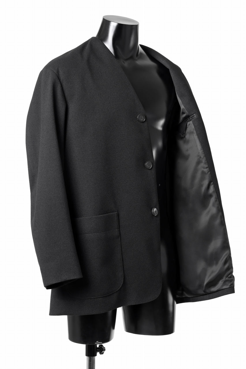画像をギャラリービューアに読み込む, TARO HORIUCHI / th products Collarless Jacket / active setter tweed knit (black)