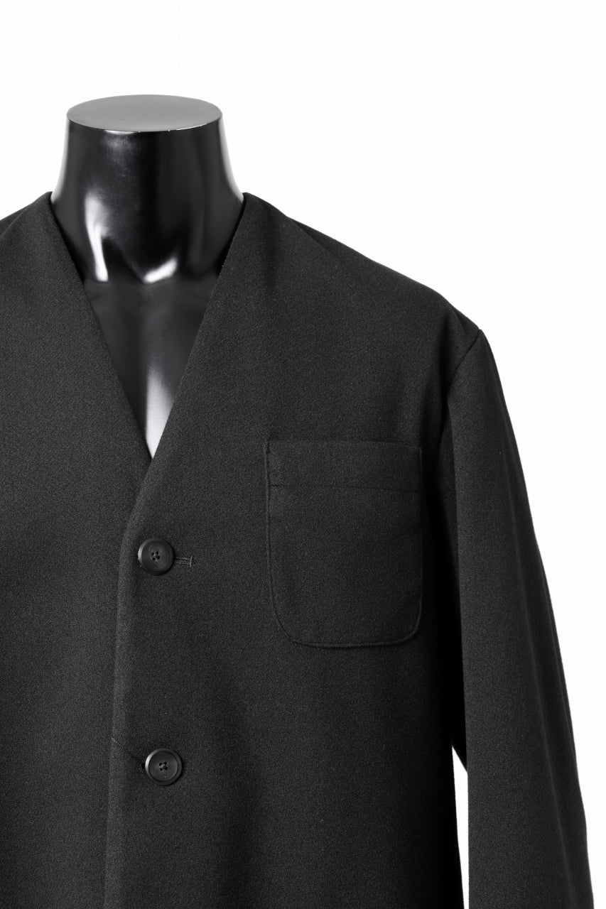 画像をギャラリービューアに読み込む, TARO HORIUCHI / th products Collarless Jacket / active setter tweed knit (black)