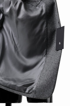 画像をギャラリービューアに読み込む, TARO HORIUCHI / th products Collarless Jacket / active setter tweed knit (gray)