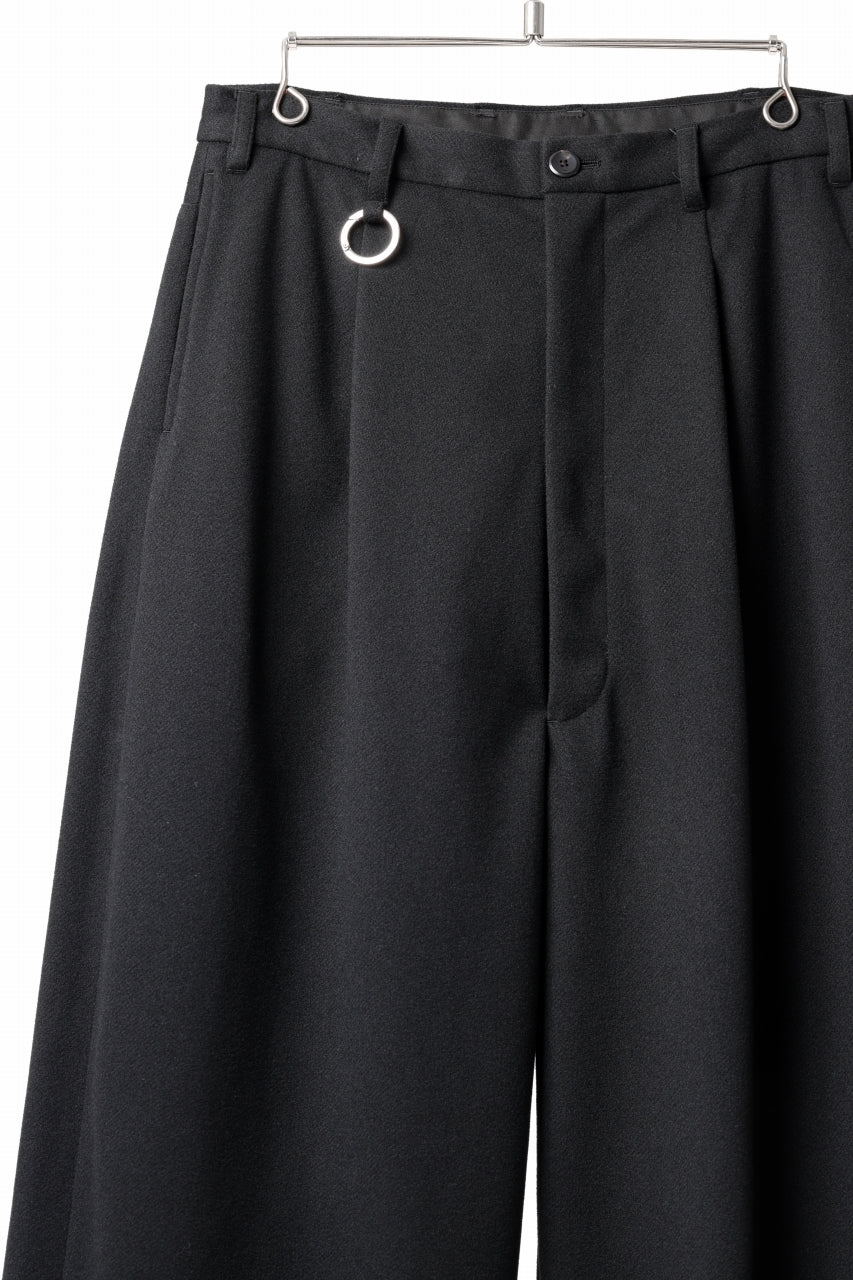 画像をギャラリービューアに読み込む, TARO HORIUCHI / th products Wide 5 Pocket Pants / active setter tweed knit (black)