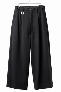 画像をギャラリービューアに読み込む, TARO HORIUCHI / th products Wide 5 Pocket Pants / active setter tweed knit (black)