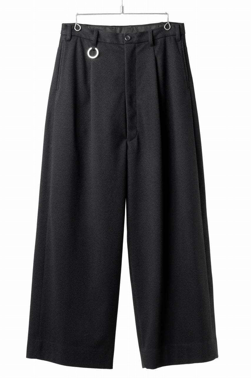 画像をギャラリービューアに読み込む, TARO HORIUCHI / th products Wide 5 Pocket Pants / active setter tweed knit (black)