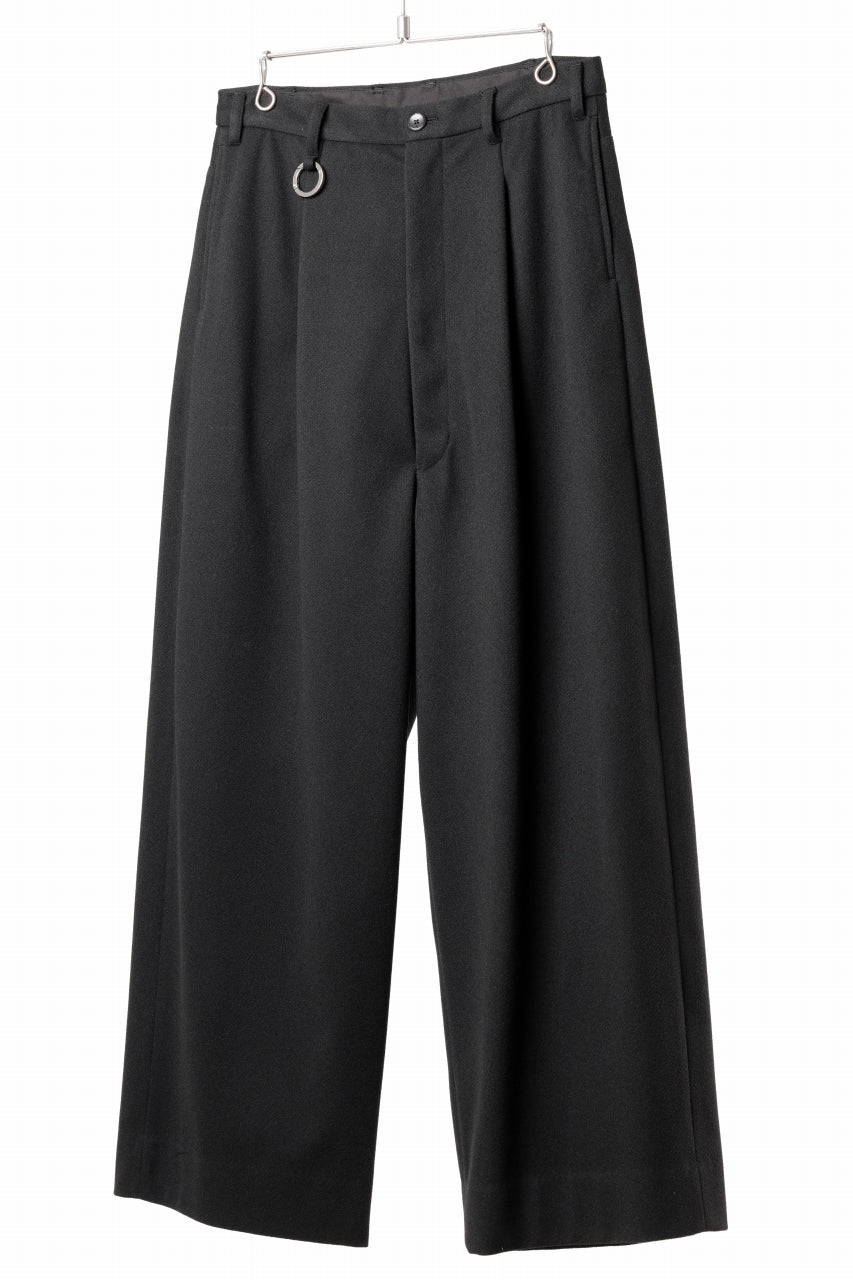画像をギャラリービューアに読み込む, TARO HORIUCHI / th products Wide 5 Pocket Pants / active setter tweed knit (black)