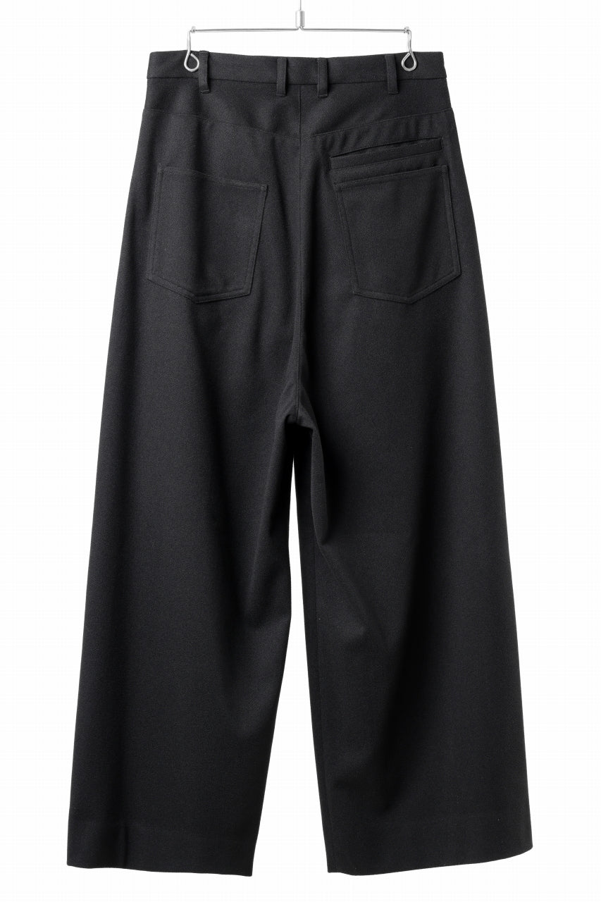 画像をギャラリービューアに読み込む, TARO HORIUCHI / th products Wide 5 Pocket Pants / active setter tweed knit (black)