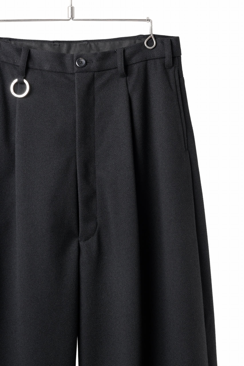 画像をギャラリービューアに読み込む, TARO HORIUCHI / th products Wide 5 Pocket Pants / active setter tweed knit (black)