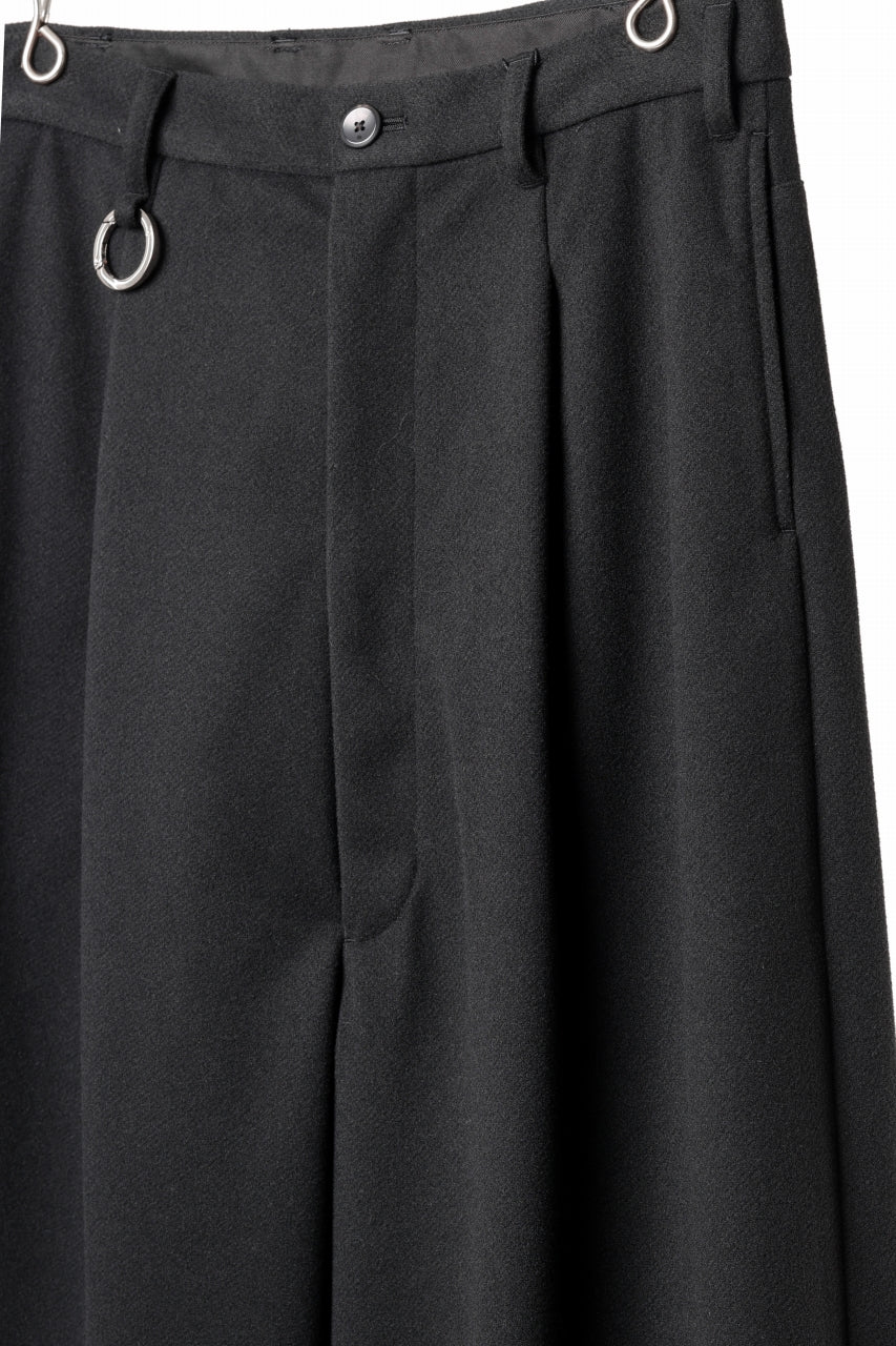 画像をギャラリービューアに読み込む, TARO HORIUCHI / th products Wide 5 Pocket Pants / active setter tweed knit (black)