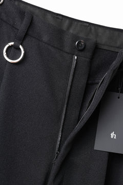 画像をギャラリービューアに読み込む, TARO HORIUCHI / th products Wide 5 Pocket Pants / active setter tweed knit (black)