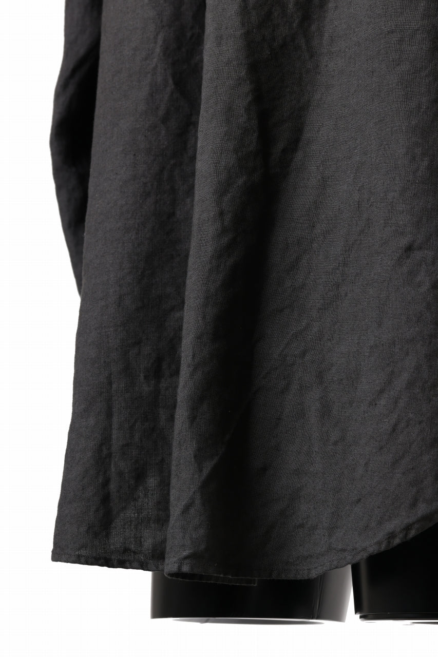 画像をギャラリービューアに読み込む, COLINA GRANPA SHIRT / NATURAL DYED LINEN POPLIN (LOGWOOD)