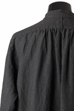 画像をギャラリービューアに読み込む, COLINA GRANPA SHIRT / NATURAL DYED LINEN POPLIN (LOGWOOD)