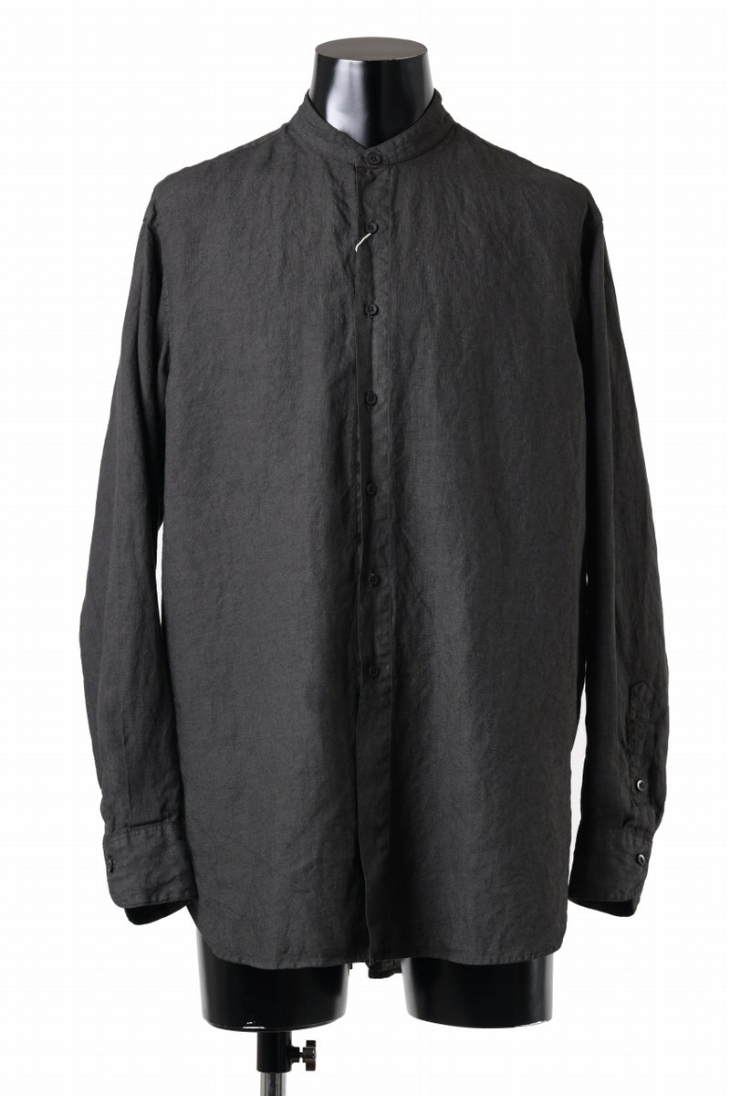 COLINA GRANPA SHIRT / NATURAL DYED LINEN POPLIN (LOGWOOD)