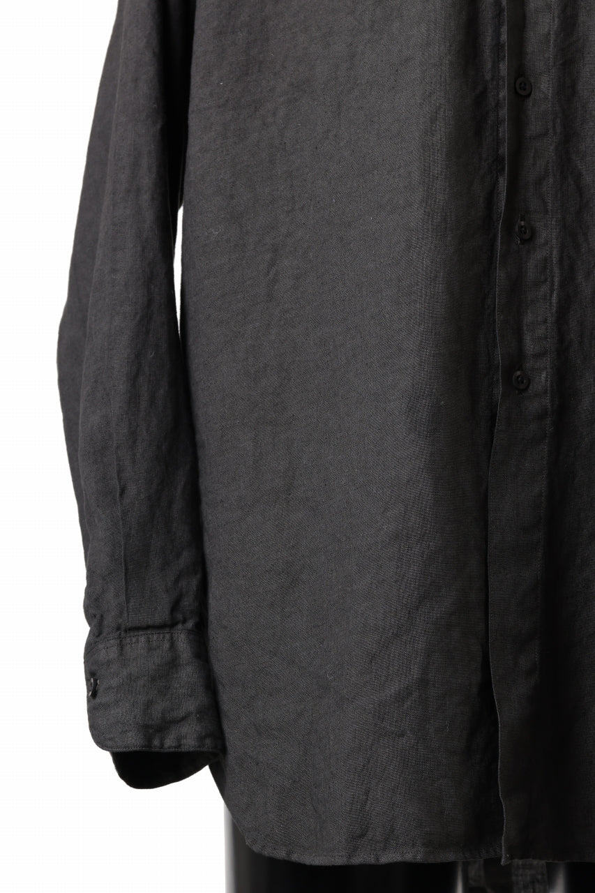 画像をギャラリービューアに読み込む, COLINA GRANPA SHIRT / NATURAL DYED LINEN POPLIN (LOGWOOD)