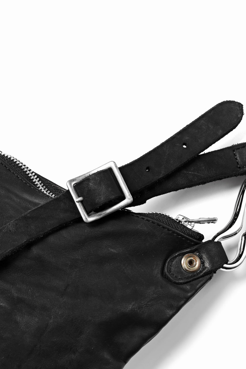 Load image into Gallery viewer, ISAMU KATAYAMA BACKLASH 2WAY BAM FLAP BAG / ITALY SHOULDER OBJECT DYED (BLACK)