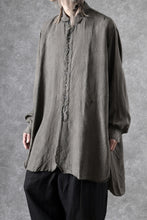 画像をギャラリービューアに読み込む, KLASICA SHORT COLLAR ROOMY SHIRTS / DRAPE & SMOOTH TEXTILE (BROWNY DYE STRIPE)