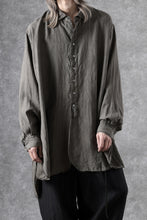 画像をギャラリービューアに読み込む, KLASICA SHORT COLLAR ROOMY SHIRTS / DRAPE & SMOOTH TEXTILE (BROWNY DYE STRIPE)