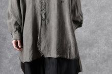 画像をギャラリービューアに読み込む, KLASICA SHORT COLLAR ROOMY SHIRTS / DRAPE &amp; SMOOTH TEXTILE (BROWNY DYE STRIPE)