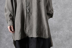 画像をギャラリービューアに読み込む, KLASICA SHORT COLLAR ROOMY SHIRTS / DRAPE & SMOOTH TEXTILE (BROWNY DYE STRIPE)