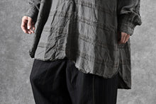 画像をギャラリービューアに読み込む, KLASICA SHORT COLLAR ROOMY SHIRTS / DRAPE & SMOOTH TEXTILE (GRAYSH DYE CHECK)