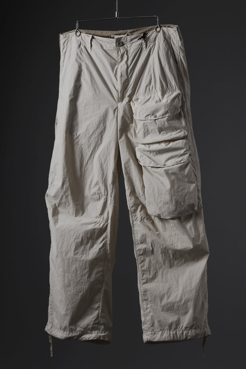 画像をギャラリービューアに読み込む, Ten c CARGO TROUSERS / GARMENT DYED LIGHT NYLON TACTEL MID LAYER (BEIGE)