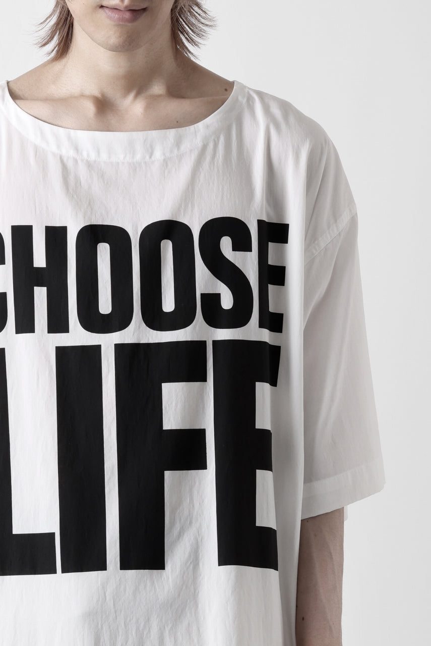 画像をギャラリービューアに読み込む, KATHARINE HAMNETT FABRIC SLOGAN TEE / CHOOSE LIFE (WHITE)