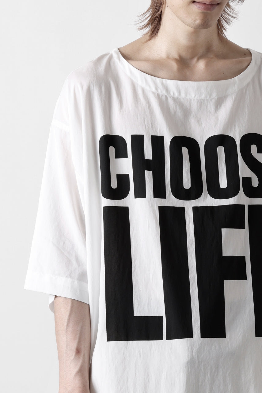 画像をギャラリービューアに読み込む, KATHARINE HAMNETT FABRIC SLOGAN TEE / CHOOSE LIFE (WHITE)