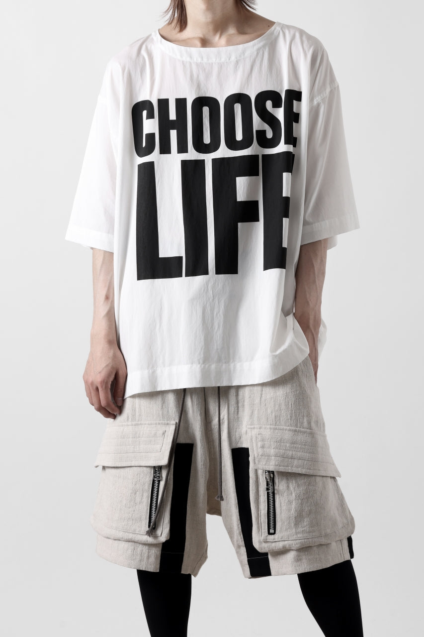 画像をギャラリービューアに読み込む, KATHARINE HAMNETT FABRIC SLOGAN TEE / CHOOSE LIFE (WHITE)