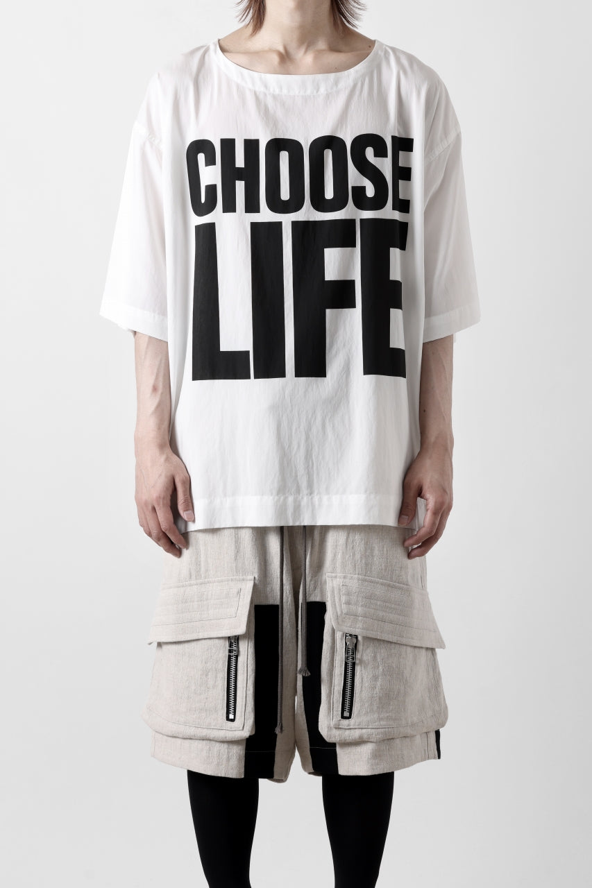 画像をギャラリービューアに読み込む, KATHARINE HAMNETT FABRIC SLOGAN TEE / CHOOSE LIFE (WHITE)