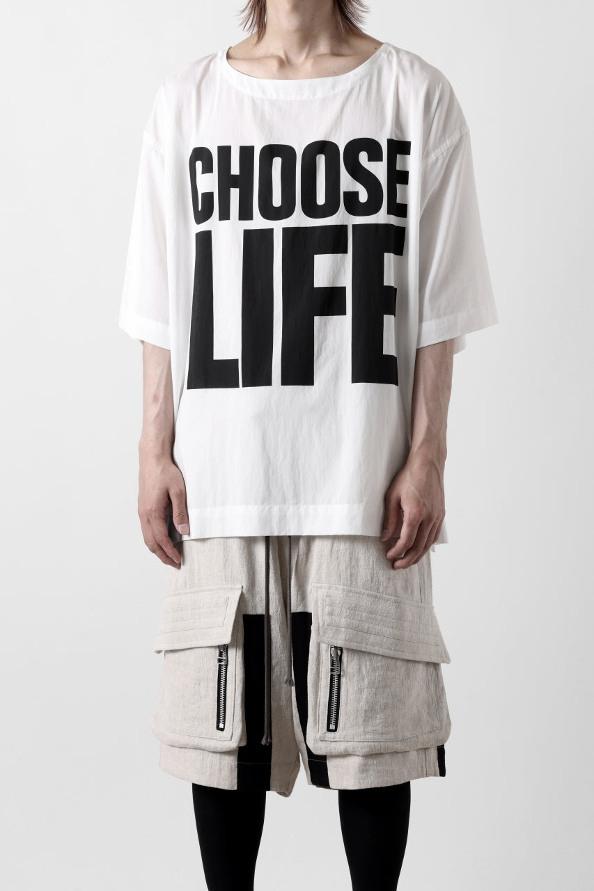 画像をギャラリービューアに読み込む, KATHARINE HAMNETT FABRIC SLOGAN TEE / CHOOSE LIFE (WHITE)