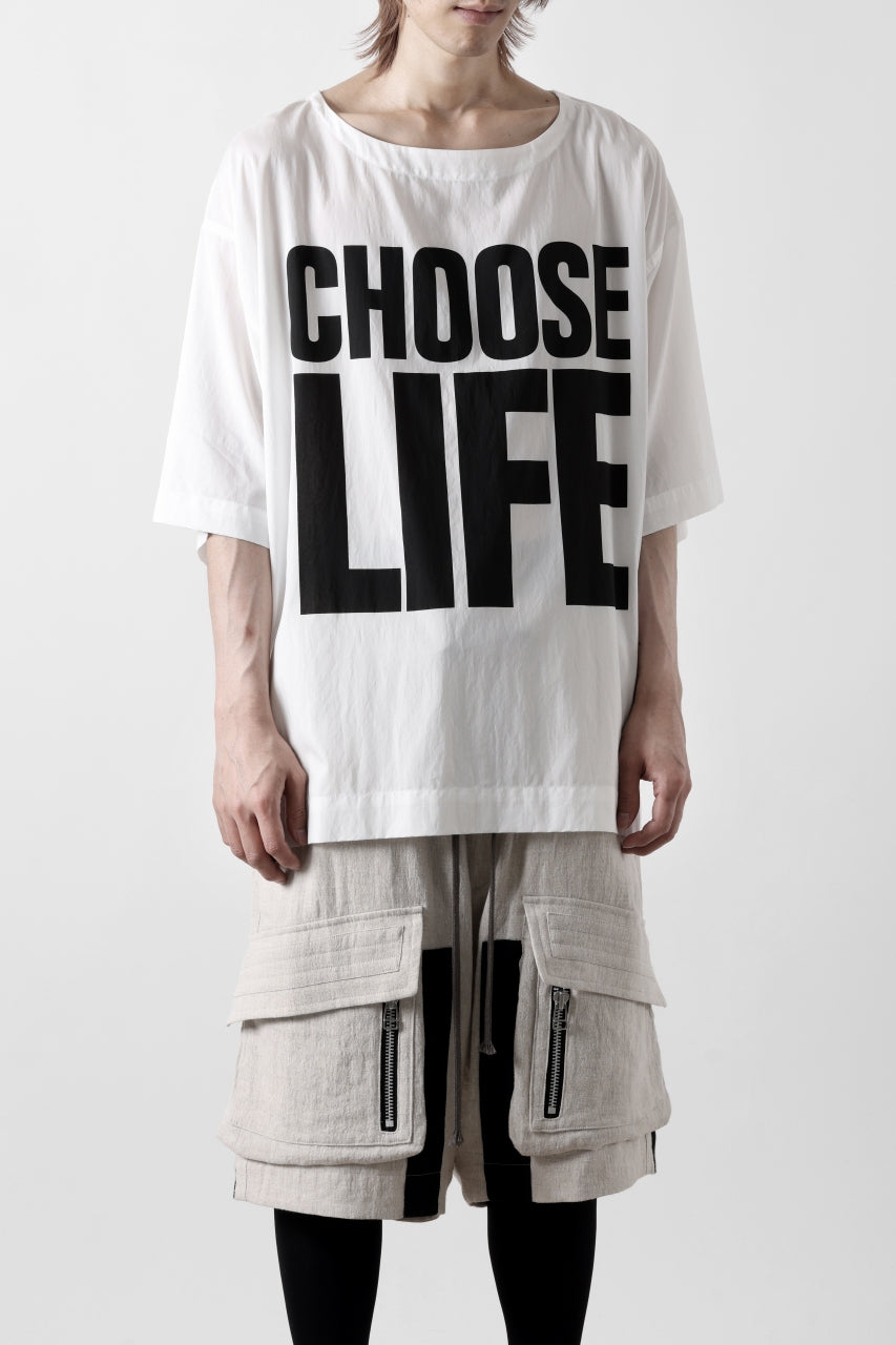 画像をギャラリービューアに読み込む, KATHARINE HAMNETT FABRIC SLOGAN TEE / CHOOSE LIFE (WHITE)