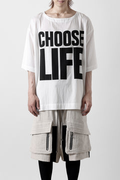 画像をギャラリービューアに読み込む, KATHARINE HAMNETT FABRIC SLOGAN TEE / CHOOSE LIFE (WHITE)