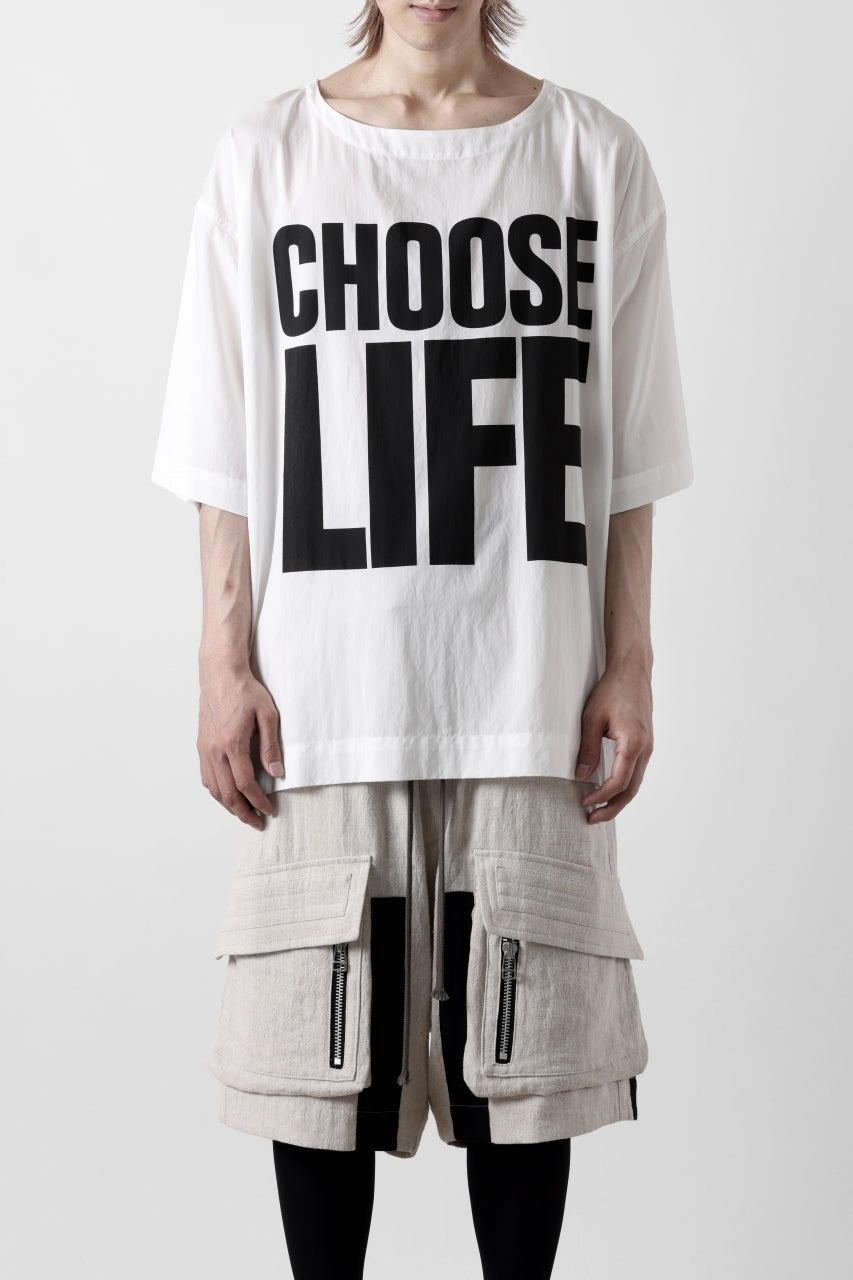 画像をギャラリービューアに読み込む, KATHARINE HAMNETT FABRIC SLOGAN TEE / CHOOSE LIFE (WHITE)