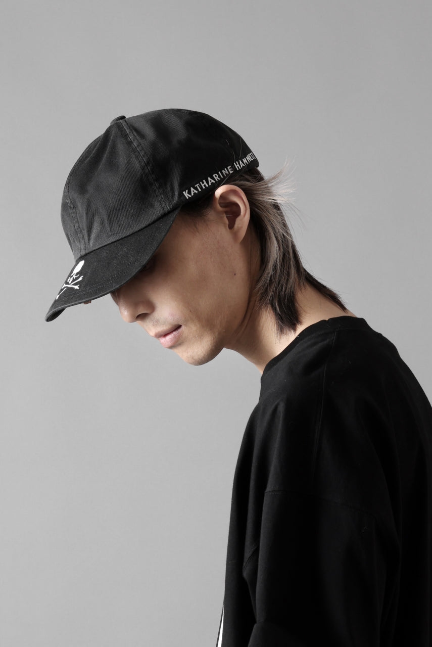 画像をギャラリービューアに読み込む, MASTERMIND WORLD x KATHARINE HAMNETT VINTAGE WASHED ORGANIC COTTON CAP (BLACK)