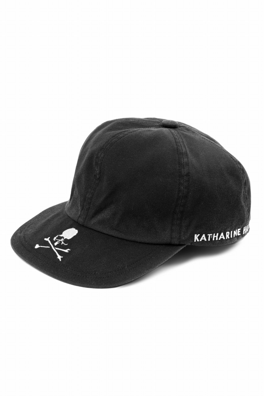 画像をギャラリービューアに読み込む, MASTERMIND WORLD x KATHARINE HAMNETT VINTAGE WASHED ORGANIC COTTON CAP (BLACK)