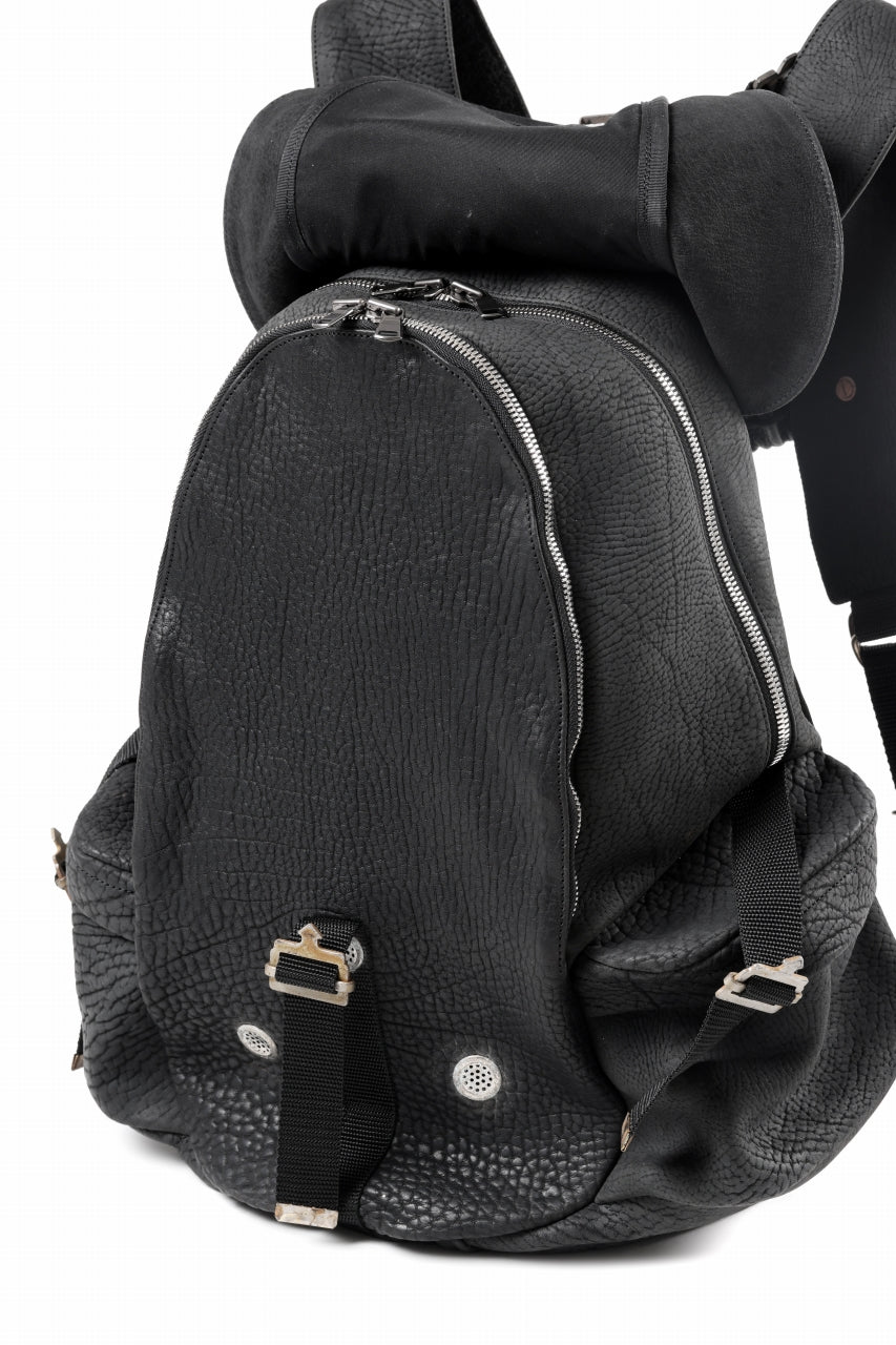 画像をギャラリービューアに読み込む, ierib Addiction Rucksack / Rough Bull Leather (BLACK)