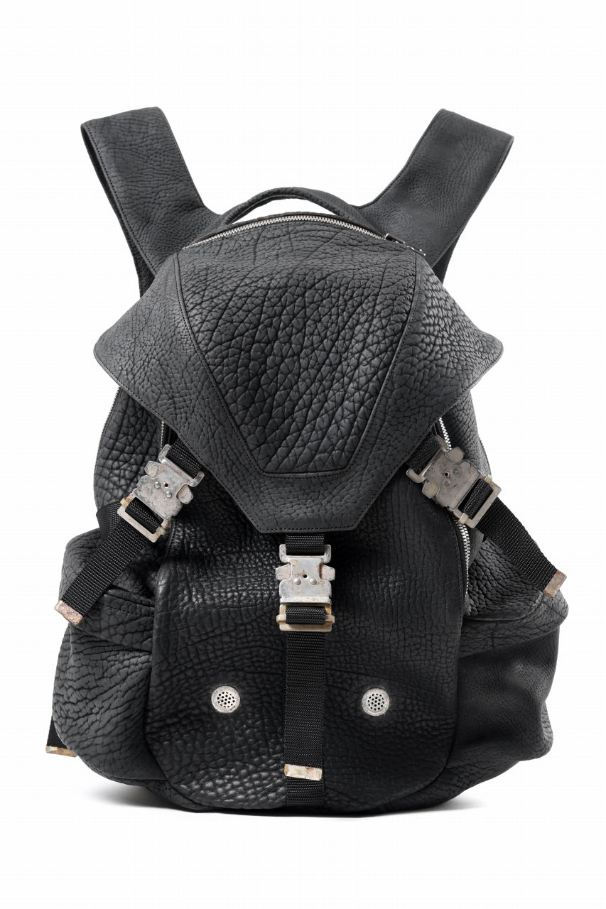 画像をギャラリービューアに読み込む, ierib Addiction Rucksack / Rough Bull Leather (BLACK)