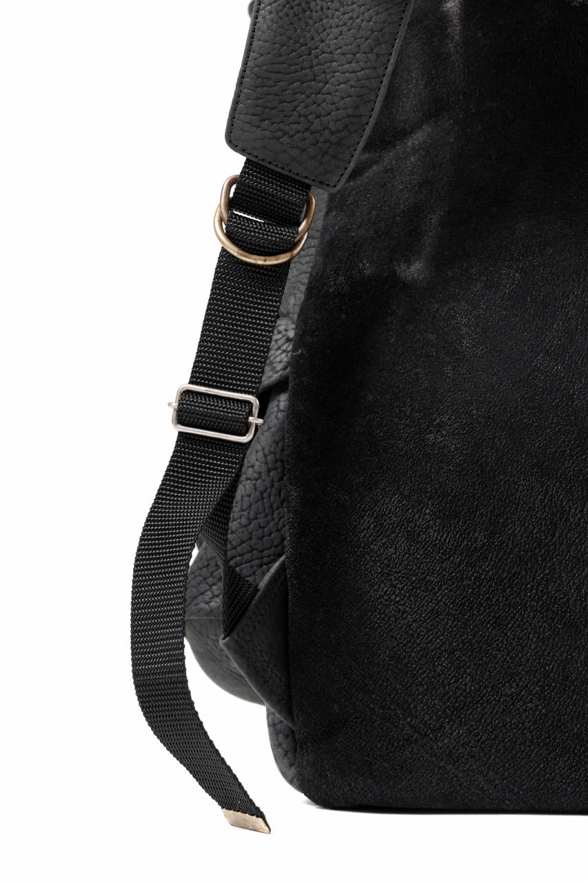 画像をギャラリービューアに読み込む, ierib Addiction Rucksack / Rough Bull Leather (BLACK)
