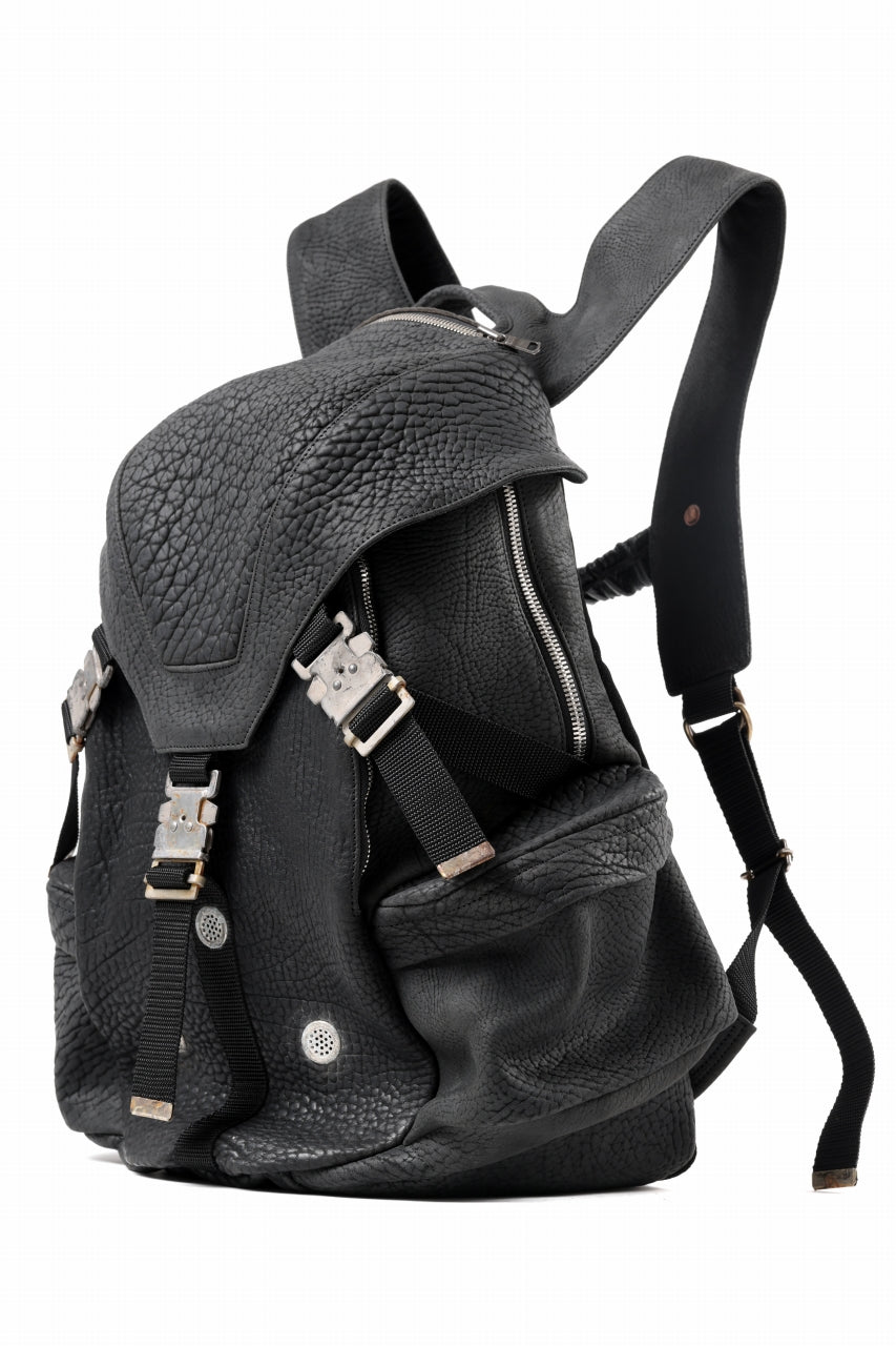 画像をギャラリービューアに読み込む, ierib Addiction Rucksack / Rough Bull Leather (BLACK)