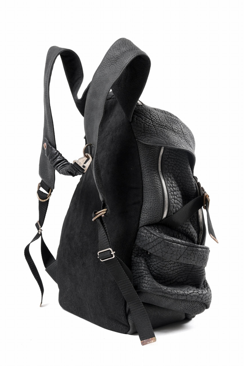 画像をギャラリービューアに読み込む, ierib Addiction Rucksack / Rough Bull Leather (BLACK)