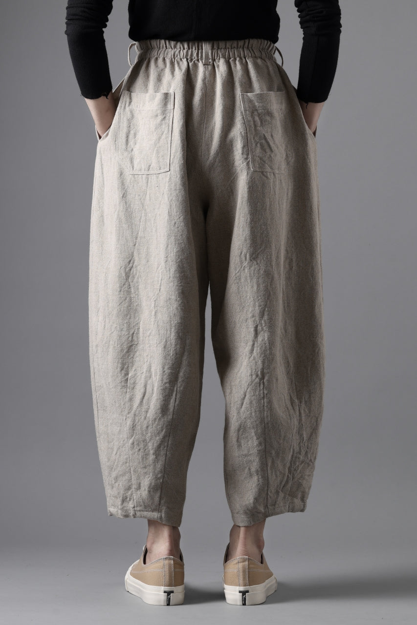 YUTA MATSUOKA dirts tapered trousers / no.14 linen canvas (ecru)